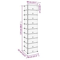 vidaXL Skohylla transparent 44x32x174 cm PP - Bild 8