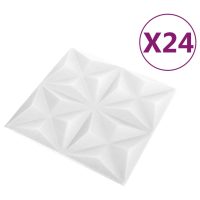 vidaXL 3D Väggpaneler 24 st 50x50 cm origami vit 6 m² - Bild 2