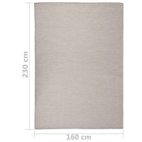 vidaXL Utomhusmatta plattvävd 160x230 cm taupe - Bild 6