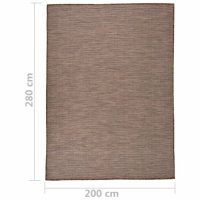 vidaXL Utomhusmatta plattvävd 200x280 cm brun - Bild 6