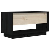 vidaXL Tv-bänk svart 74x34x40 cm massiv furu - Bild 9