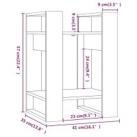 vidaXL Bokhylla/rumsavdelare honungsbrun 41x35x57 cm massiv furu - Bild 8