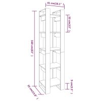 vidaXL Bokhylla/rumsavdelare 41x35x160 cm massiv furu - Bild 8