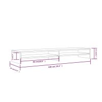 vidaXL Skärmställ 100x24x13 cm massiv furu - Bild 8