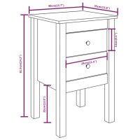 vidaXL Sängbord 40x35x61,5 cm massiv furu - Bild 8