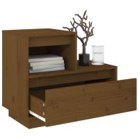 vidaXL Sängbord 2 st honungsbrun 60x34x51 cm massiv furu - Bild 9