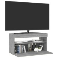 vidaXL Tv-bänk med LED-belysning grå sonoma 75x35x40 cm - Bild 6