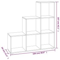 vidaXL Bokhylla trappformad Svart 107 cm konstruerat trä - Bild 7