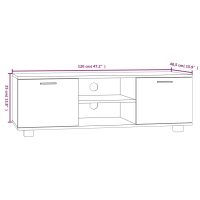 vidaXL Tv-bänk vit 120x40,5x35 cm konstruerat trä - Bild 8