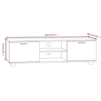 vidaXL Tv-bänk vit 140x40,5x35 cm konstruerat trä - Bild 8