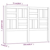 vidaXL Sänggavel vit 156x4x104 cm massiv furu - Bild 6