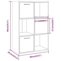 vidaXL Förvaringsskåp brun ek 60x29,5x90 cm - Bild 9