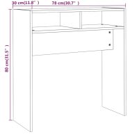 vidaXL Avlastningsbord brun ek 78x30x80 cm konstruerat trä - Bild 7