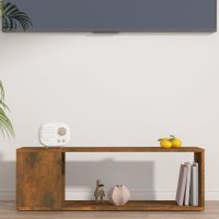 vidaXL Tv-bänk rökfärgad ek 100x24x32 cm konstruerat trä - Bild 3