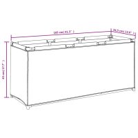 vidaXL Förvaringslåda svart 105x34,5x45 cm tyg - Bild 10