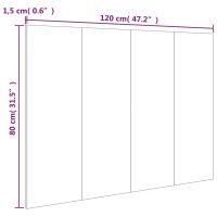 vidaXL Sänggavel vit högglans 120x1,5x80 cm konstruerat trä - Bild 7