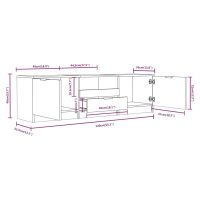 vidaXL Tv-bänk betonggrå 140x35x40 cm konstruerat trä - Bild 7