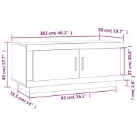 vidaXL Soffbord betonggrå 102x50x45 cm konstruerat trä - Bild 8