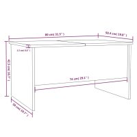 vidaXL Soffbord betonggrå 80x50x42,5 cm konstruerat trä - Bild 9