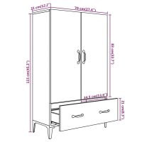 vidaXL Skåp Sonoma-ek 70x31x115 cm konstruerat trä - Bild 8