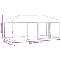 vidaXL Hopfällbart partytält med sidoväggar röd 3x6 m - Bild 10