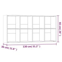 vidaXL Bokhylla/skänk rökfärgad ek 66x30x130 cm konstruerat trä - Bild 12