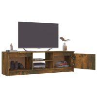 vidaXL Tv-bänk rökfärgad ek 120x30x35,5 cm konstruerat trä - Bild 6