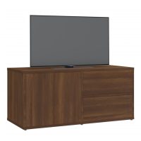 vidaXL Tv-bänk brun ek 80x34x36 cm konstruerat trä - Bild 4