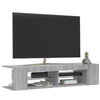 vidaXL Tv-bänk med LED-belysning grå sonoma 135x39x30 cm - Bild 6