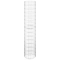 vidaXL Planteringsgabion upphöjd rund galvaniserat stål Ø30x150 cm - Bild 3