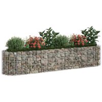 vidaXL Planteringsgabion galvaniserat järn 260x50x50 cm - Bild 3