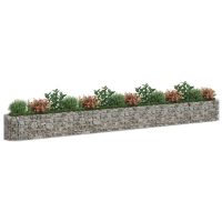 vidaXL Planteringsgabion galvaniserat järn 540x50x50 cm - Bild 3