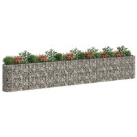 vidaXL Planteringsgabion galvaniserat järn 610x50x100 cm - Bild 3