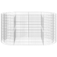 vidaXL Planteringsgabion galvaniserat järn 200x100x100 cm - Bild 4