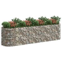 vidaXL Planteringsgabion galvaniserat järn 400x100x100 cm - Bild 3