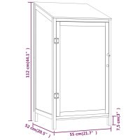 vidaXL Trädgårdsbod antracit 55x52x112 cm massivt granträ - Bild 7