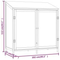 vidaXL Trädgårdsbod 102x52x112 cm massivt granträ - Bild 7