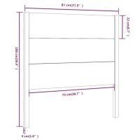 vidaXL Sänggavel svart 81x4x100 cm massiv furu - Bild 6