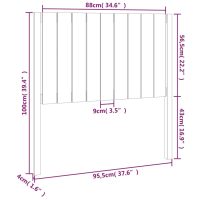 vidaXL Sänggavel vit 95,5x4x100 cm massiv furu - Bild 6