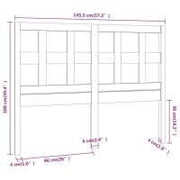 vidaXL Sänggavel vit 145,5x4x100 cm massiv furu - Bild 6