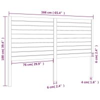 vidaXL Sänggavel svart 166x4x100 cm massiv furu - Bild 6