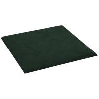 vidaXL Väggpaneler 12 st mörkgrön 30x30 cm sammet 1,08 m² - Bild 4