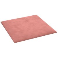 vidaXL Väggpaneler 12 st rosa 30x30 cm sammet 1,08 m² - Bild 4