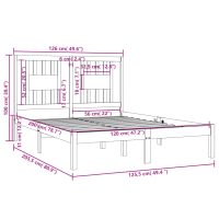 vidaXL Sängram vit massiv furu 120x200 cm - Bild 6