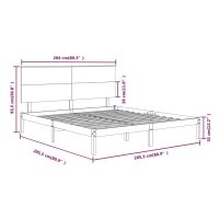 vidaXL Sängram svart massiv furu 200x200 cm - Bild 6