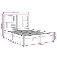 vidaXL Sängram massivt trä 120x200 cm - Bild 6