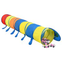 vidaXL Lektunnel med 250 bollar flerfärgad 245 cm polyester - Bild 2