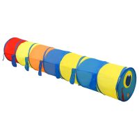 vidaXL Lektunnel med 250 bollar flerfärgad 245 cm polyester - Bild 4