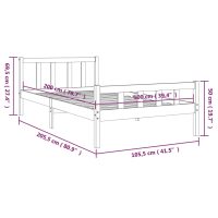 vidaXL Sängram massivt trä 100x200 cm - Bild 9