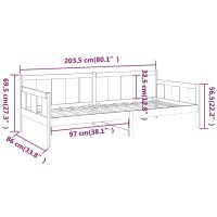 vidaXL Dagbädd grå 80x200 cm massiv furu - Bild 10